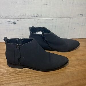 Black Faux Suede Ankle Boots- Aeropostale